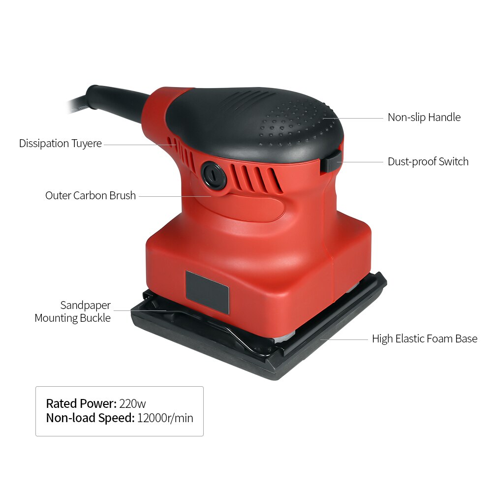 Electric Sander Dust Exhaust and Hybrid Dust Canister Palm Sander Power Tools Electric Sander N4510-1