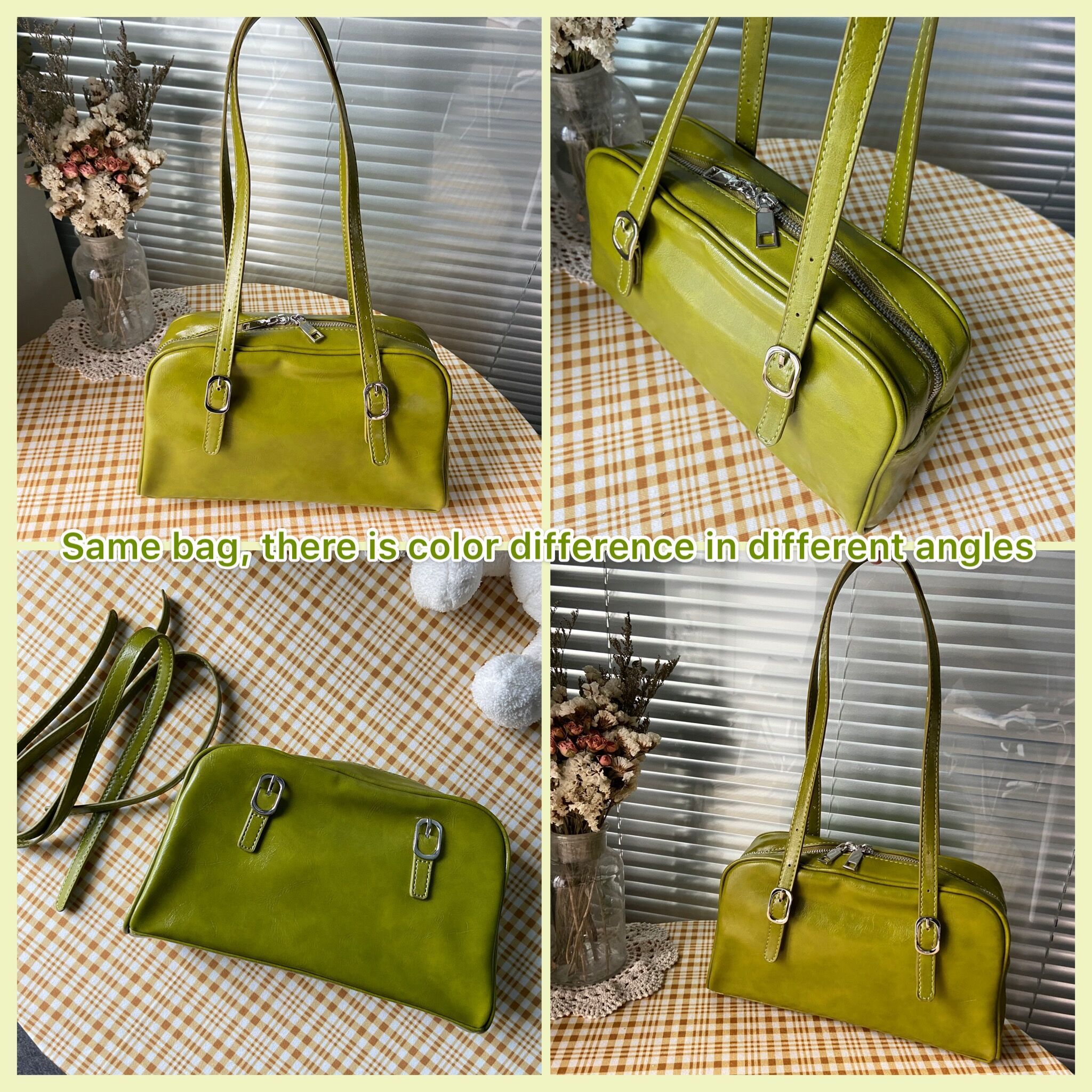 Mode Vrouwen Groene Grote Schoudertassen Pu Leer Vrouwelijke Portemonnee Handtassen Grote Capaciteit Dames Dagelijkse Kleine Casual Tote Bolso Mujer