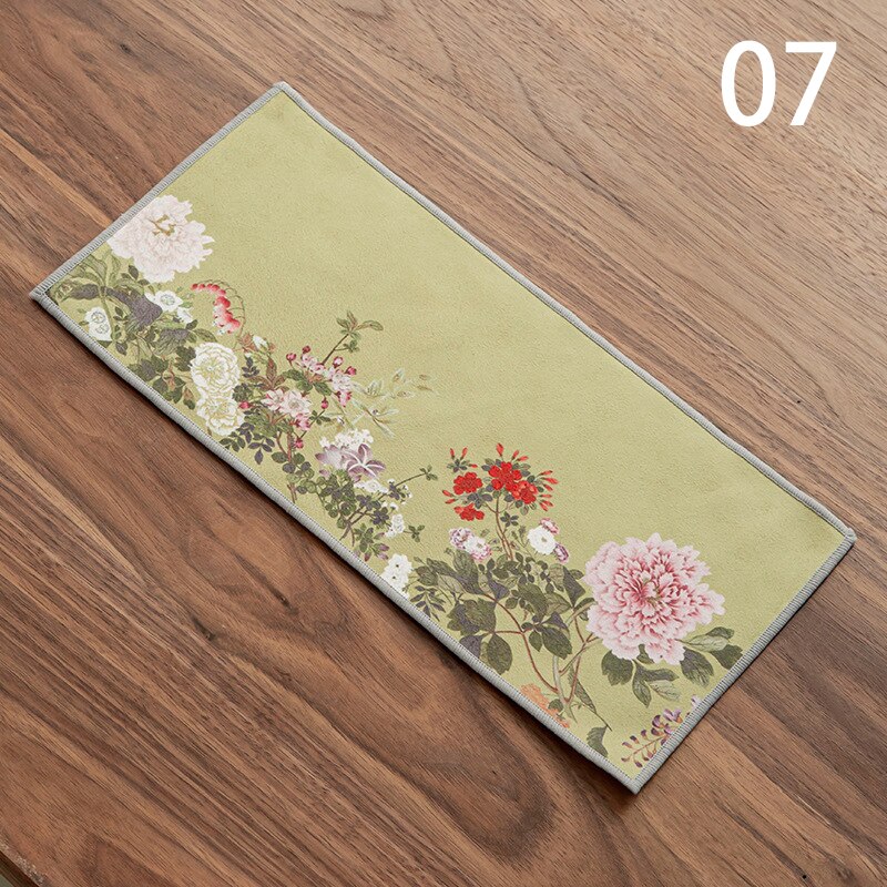 Painted Tea Towel Absorbent Rag Thickened Table Cleaning Chinese Tea Ceremony Household Kitchen Cleaning Towels Tea Accessories: 07