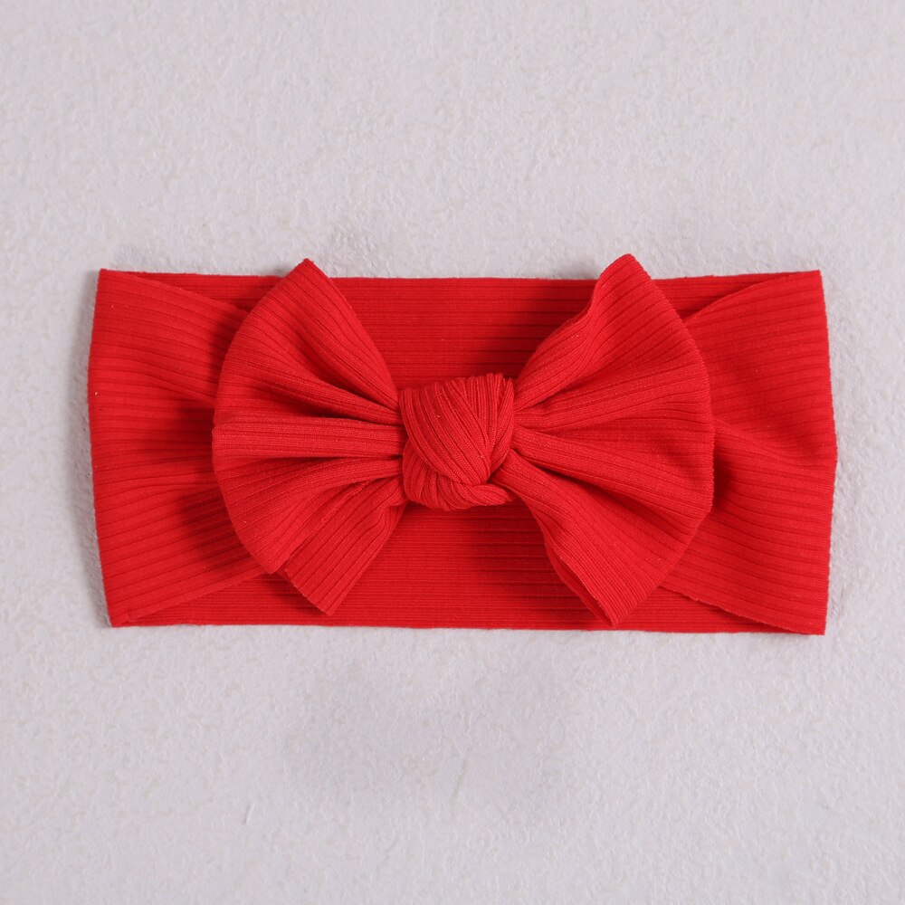 Diadema roja para niña recién nacida, accesorios para el cabello para niña, turbante con lazo sólido, diadema para niña