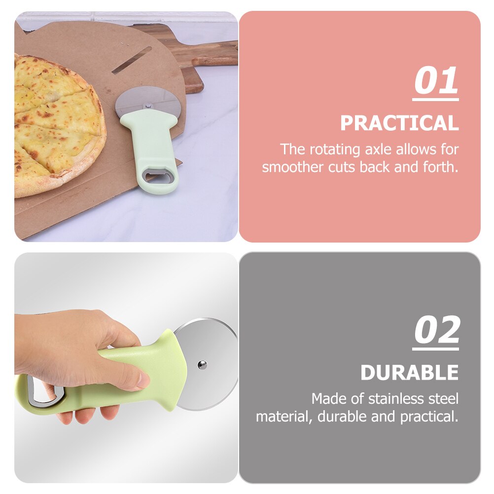 Dual-use Pizza Cutter Pizza Cutting Wheel Sharping Pizza Wheel Slicer for Kitchen