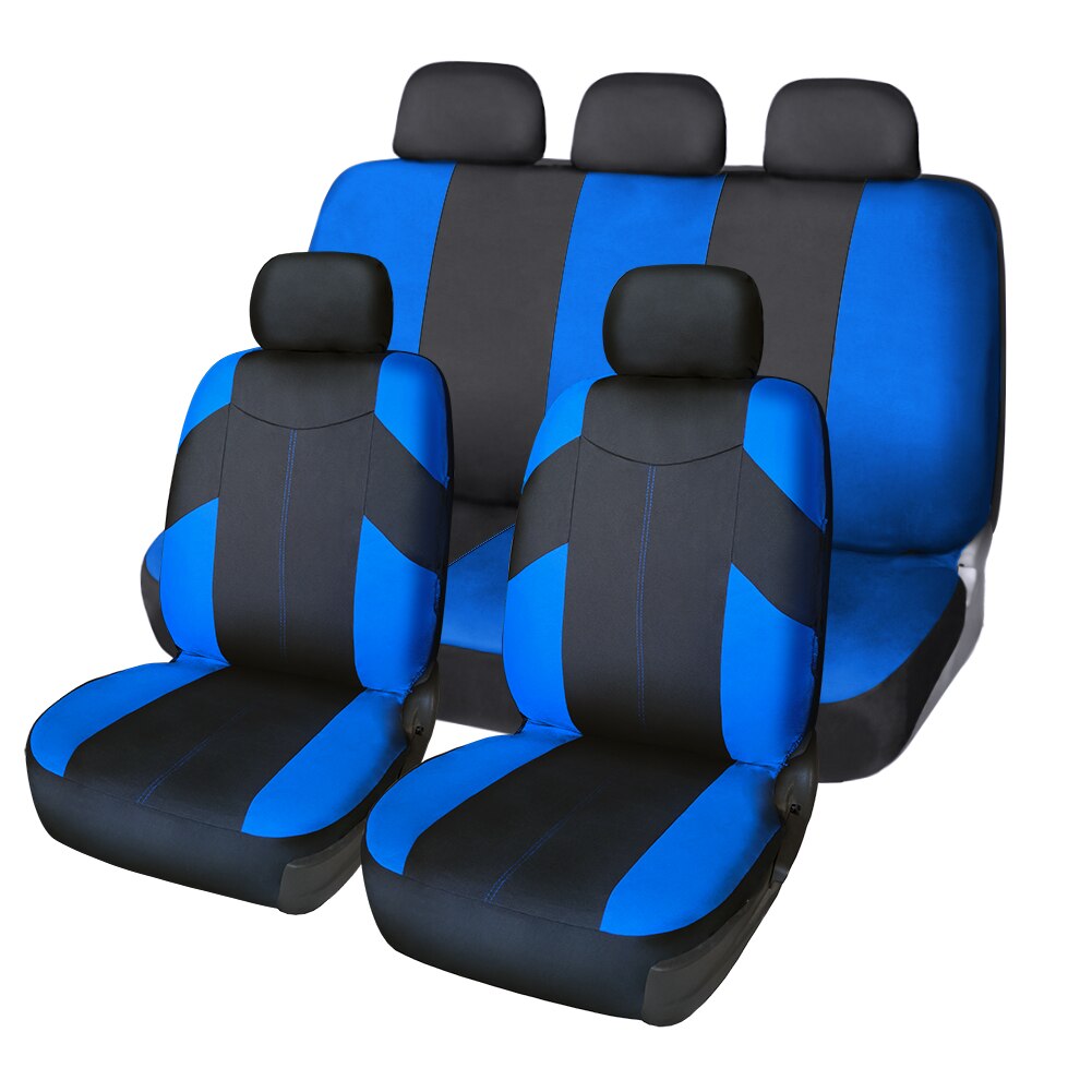Universal Auto Sitzbezüge Vollen Satz Vorne Mesh Tuch für Lkw Limousine Innen 9 stücke Dekoration Zubehör Automobil Protektoren: Blue 5 seats