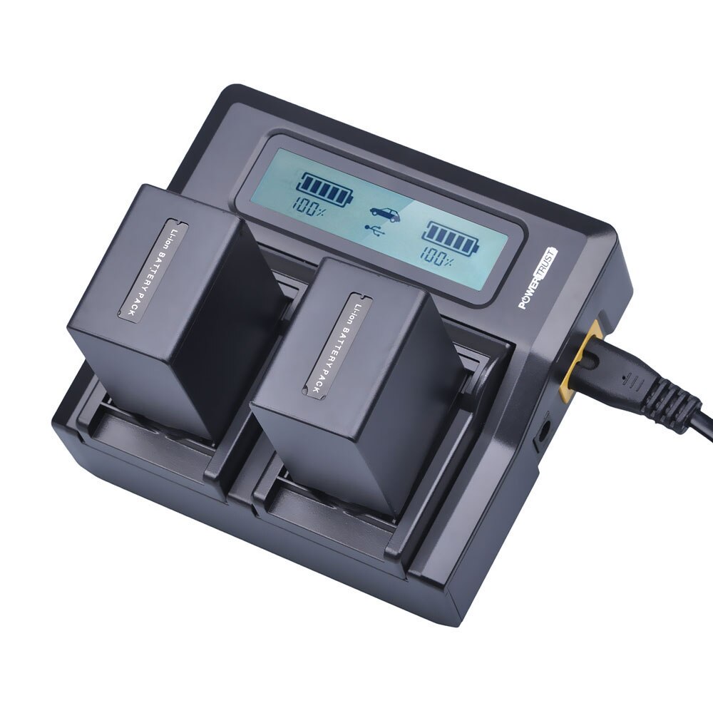 LCD Rapid Dual Charger voor NP-FH100 NP-FV100 FV100 NP FV100 Sony DCR-DVD103 XR100 HDR DCR serie HDR-XR550/E HDR-XR350