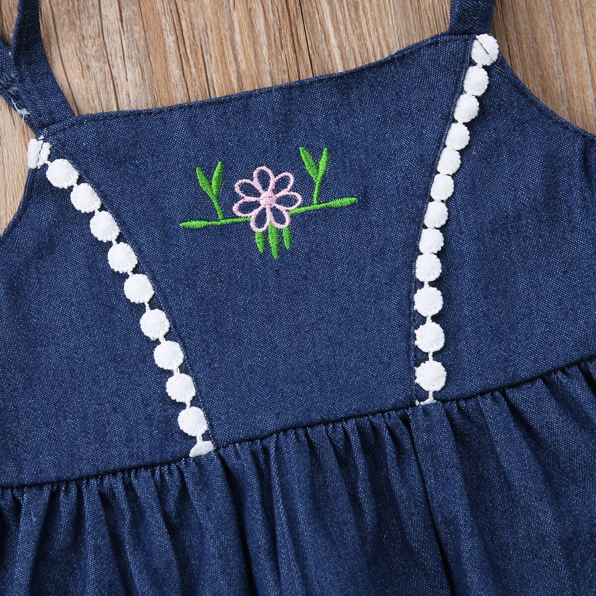 Merk peuter baby kinderen babymeisje bandjes denim tops prinsessenjurk shorts outfits 2 stuks sets casual zomer zonnepak 1-6t