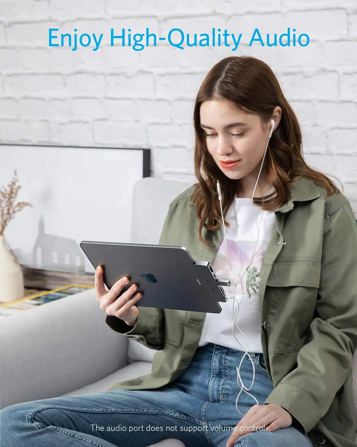 Anker USB C Hub for iPad Pro, PowerExpand Direct 6-in-1 Adapter, with 60W Power , 4K HDMI, Audio, USB 3.0, SD and microS