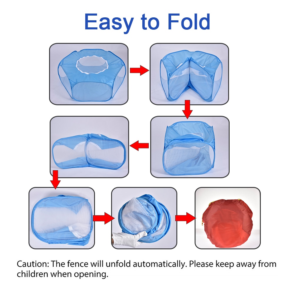 Pet Box Draagbare Open Indoor Outdoor Klein Dier Kooi Tent Met Rits Cover Tuin Spel Speeltuin Hek Dierbenodigdheden