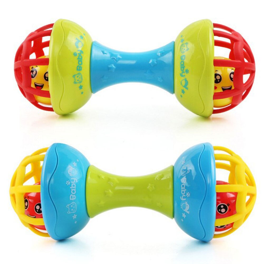 Baby Teether Toys Multicolor Baby Teether Rattle Toy Grasping Gums Hand Bell Educational Rattle Toy