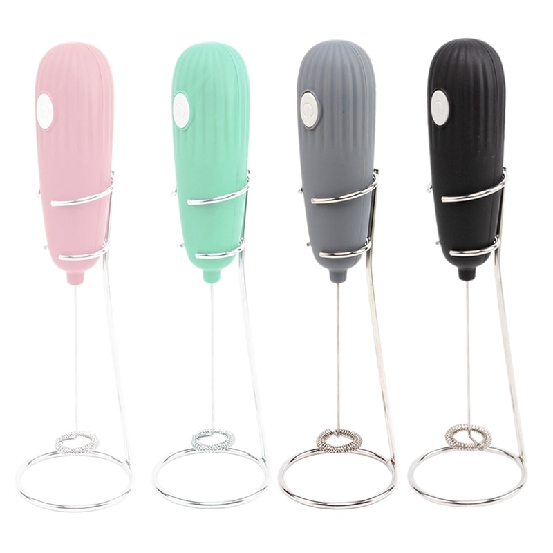 Milk Frother Handheld Electric Whisk Foamer Maker for Coffee Latte Chocolate Egg Mixer with Stand