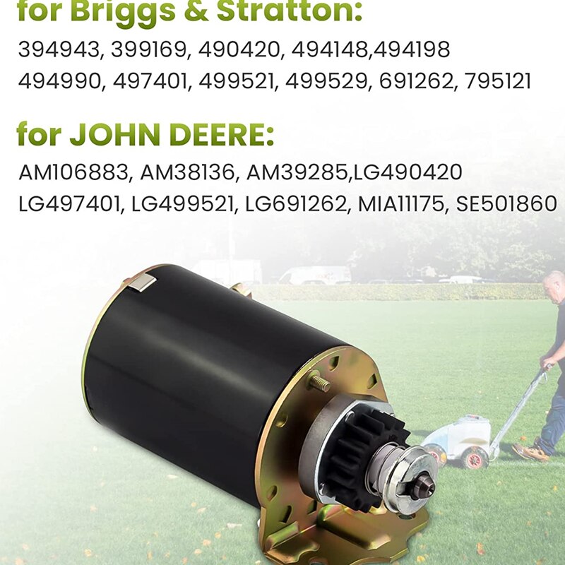 16 TOOTH 12V Starter For Briggs &amp; Stratton 12HP Cub Cadet FOR John Deere Mower 795121 691262 499529 499521
