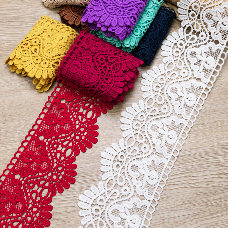 3 meter bloemen geborduurd kant lint DIY kleding naaien stof 10 cm handgemaakte ambachten materiaal uitgehold wateroplosbare tape