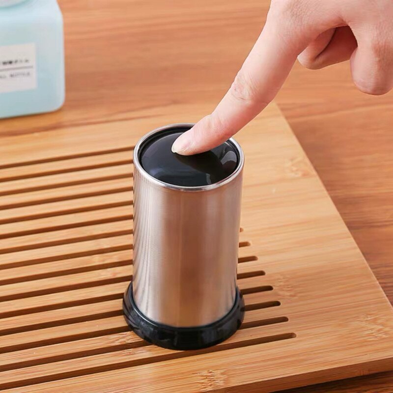 Druk Type Tandenstoker Box Automatische Voorjaar Cover Rvs Tandenstoker Cartridge Tandenstoker Dispenser