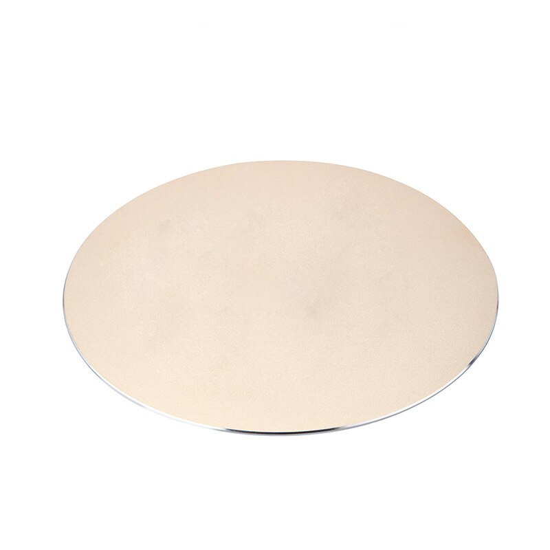 Tapis de souris rond en alliage d'aluminium anti-dérapant tapis de souris en métal de jeu accessoire d'ordinateur tapis de Table d'ordinateur de bureau: gold