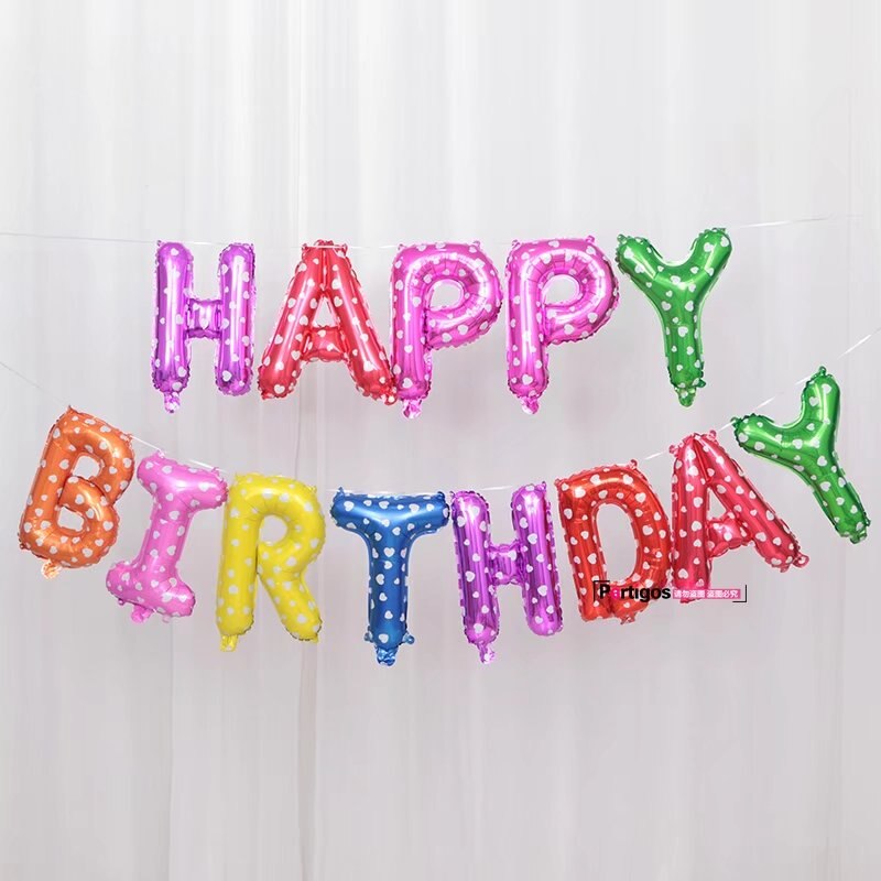 Ballons pour anniversaire, 13 pièces, lettres Happy Birthday, 16 pouces, décorations pour fête en aluminium, Rose or, argent, noir, fournitures de