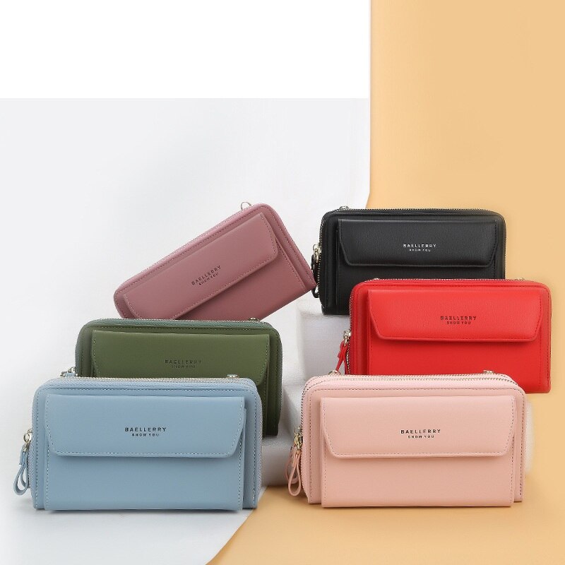 Mini bolso de hombro cruzado para mujer, bolso de mano de con bolsillo para teléfono móvil, de cuero, a la