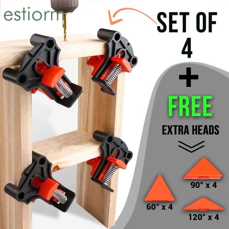 12 Stuks Set Hout Hoek Klemmen 60/90/120 Graden Houtbewerking Hoek Klem Rechts Clips Diy Armatuur Hand Tool Voor taper, T Joint, Plaat