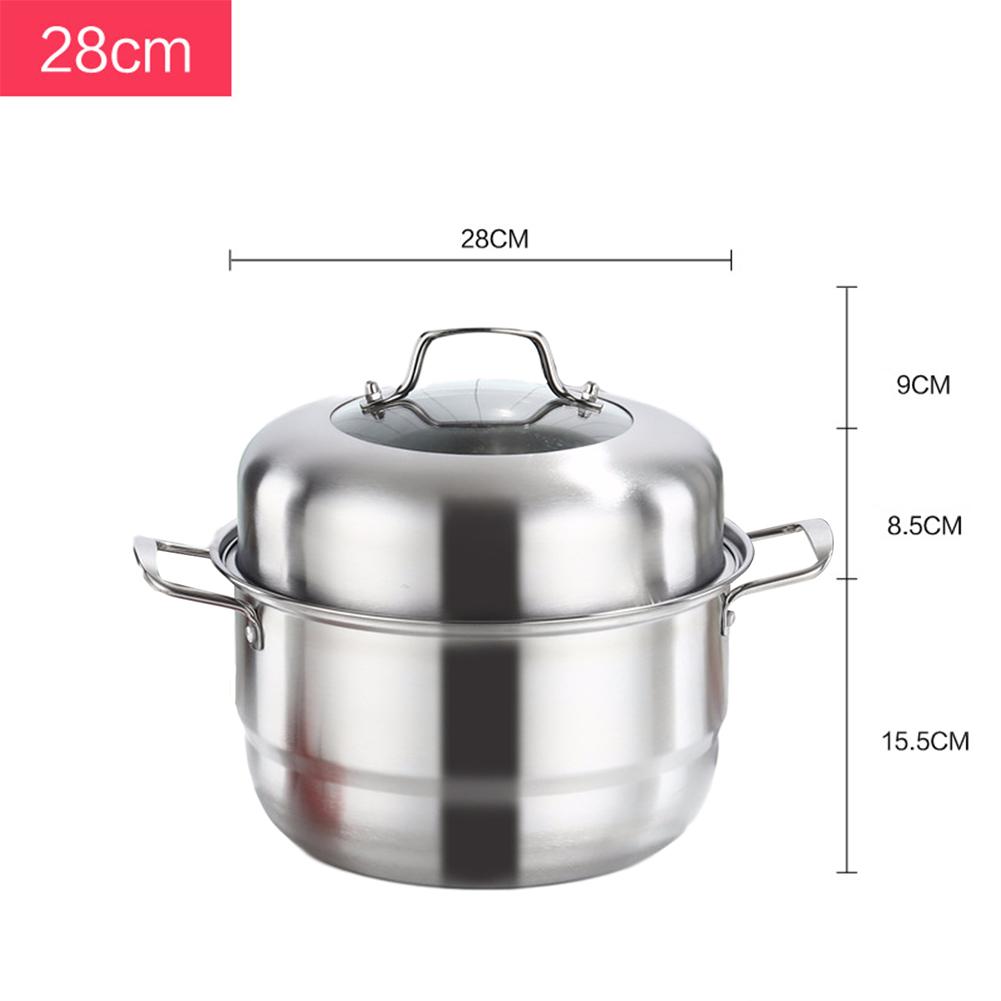 Stainless Steel Steamer Pot Set Heavy Duty Cooking Pot Kitchen Cookware