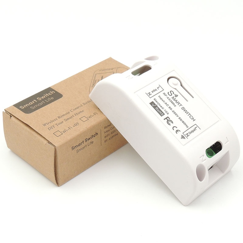 433MHz AC 220V télécommande 10Amp 2200W 1CH relais récepteur et émetteur interrupteur pour éclairage lampe LED et système de porte: 1B
