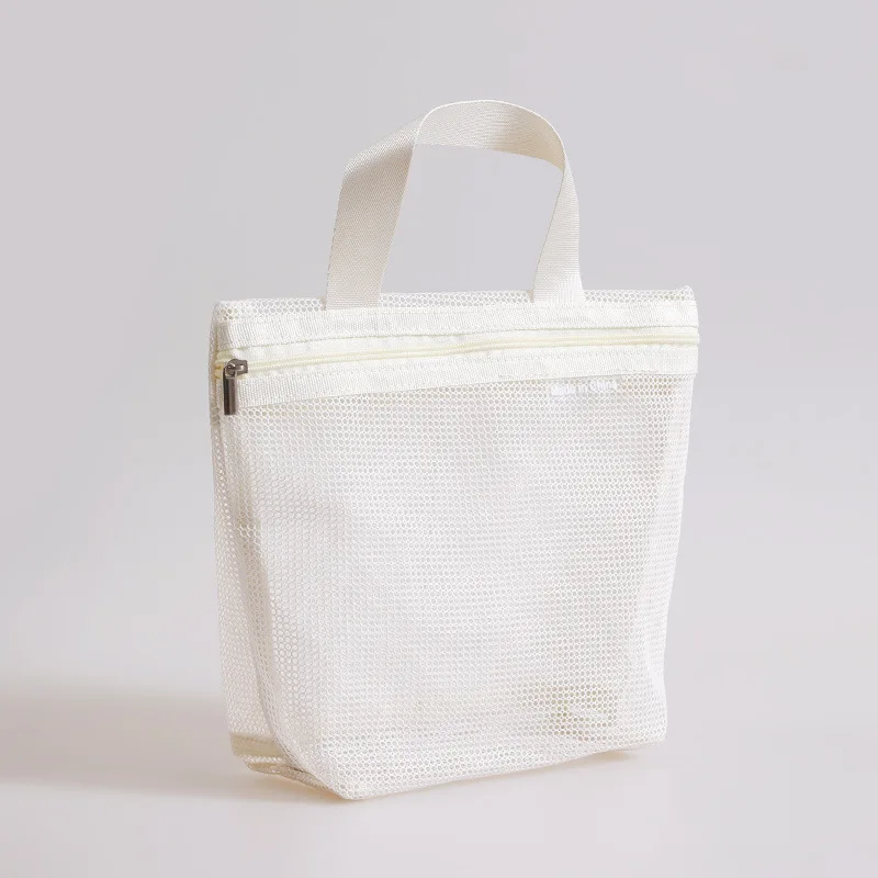 Mesh Makeup Toiletry Storage Bags Handbags Portable Travel Washing Body Shower Tools Organizer Hanging Cosmetic Organizer Pouch: black