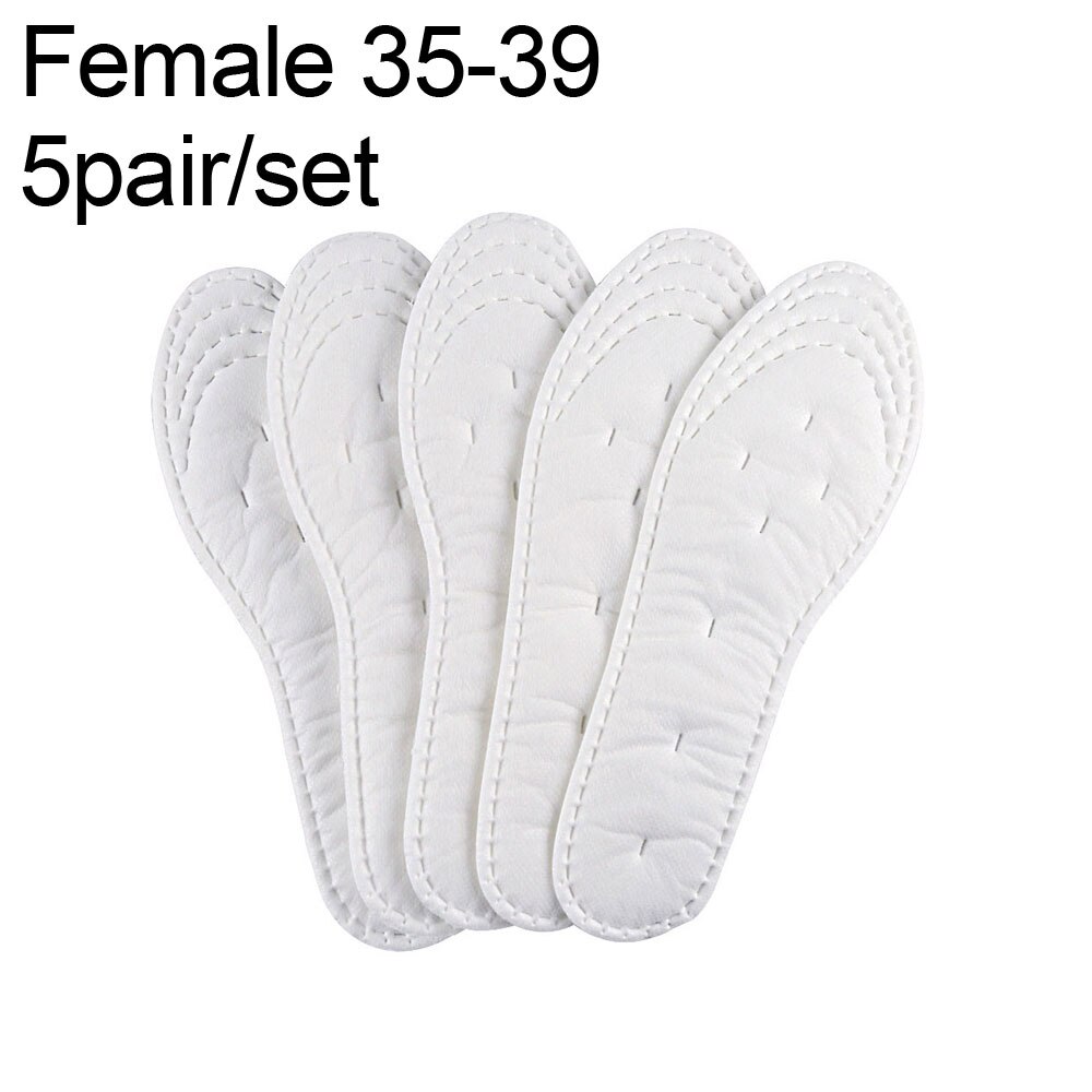 5 paar/set katoenen wegwerpschoenen inlegzolen zachte comfortabele sportinlegzolen hardloopschoeninlegzolen schoenpad voor schoenen heren dames: Vrouwelijk
