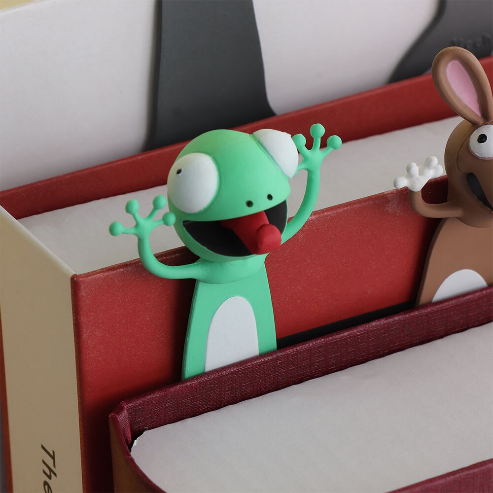 3D Stereo Cartoon Lovely Animal Bookmark Original Cute Cat For Kids Girl Office School Kawaii Stationery