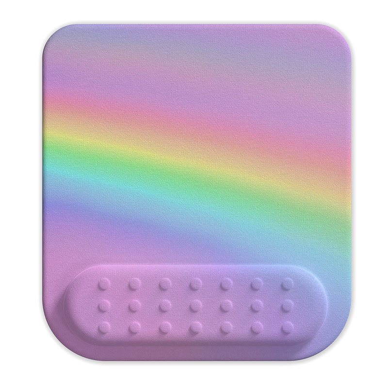 Toetsenbord Polssteun Pad Set Zacht Memory Foam Muismat Polssteun Kussen Pijnbestrijding Ergonomische Computer Muismat: YELLOW