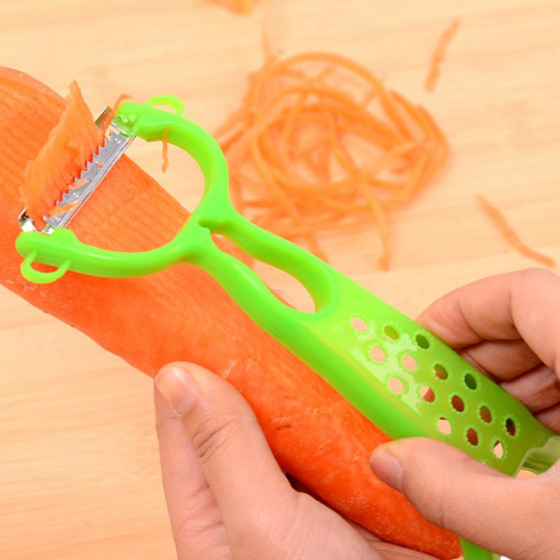 Pelador multifuncional portátil de acero inoxidable para cocina, utensilio de cocina para pelar verduras y frutas, 1 unidad