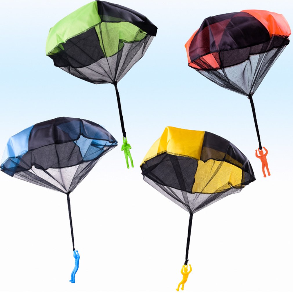 Duurzaam Veilig Parachute Kids Hand Gooi Parachute Speelgoed Toss Het Up En Horloge Landing Diverse Kleuren