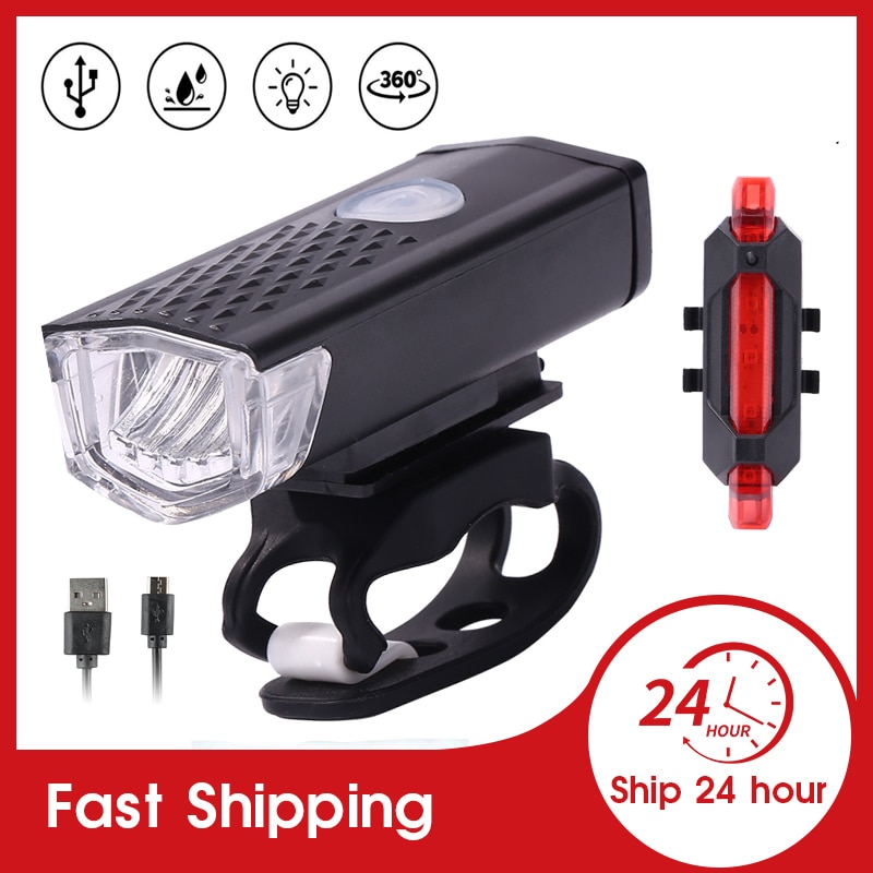 Fietslichten Retro 3 LED MTB Fietslicht Waterdichte Bike Hoofd Licht Front Lamp Road Zaklamp Beugel Mountain Fietsen Accessoires Zwart
