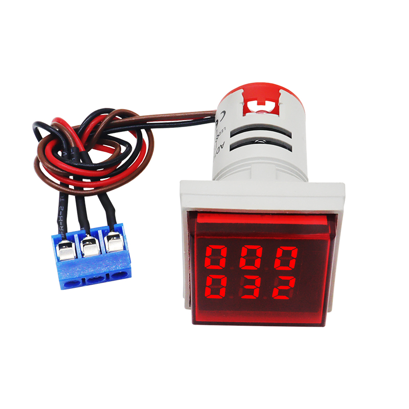 Panel Counter Meter Mini 22mm LED Digital Display Square Round Timer For Industrial Use AC220-380V 0-999999: Gold