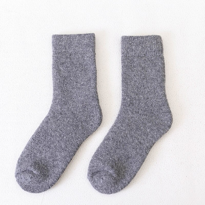 Calcetines de lana súper grueso para hombre, calcetines masculinos cálidos de invierno, calcetines de lana lisa, calcetines Hipster para deporte en casa para Otoño e Invierno: A-10