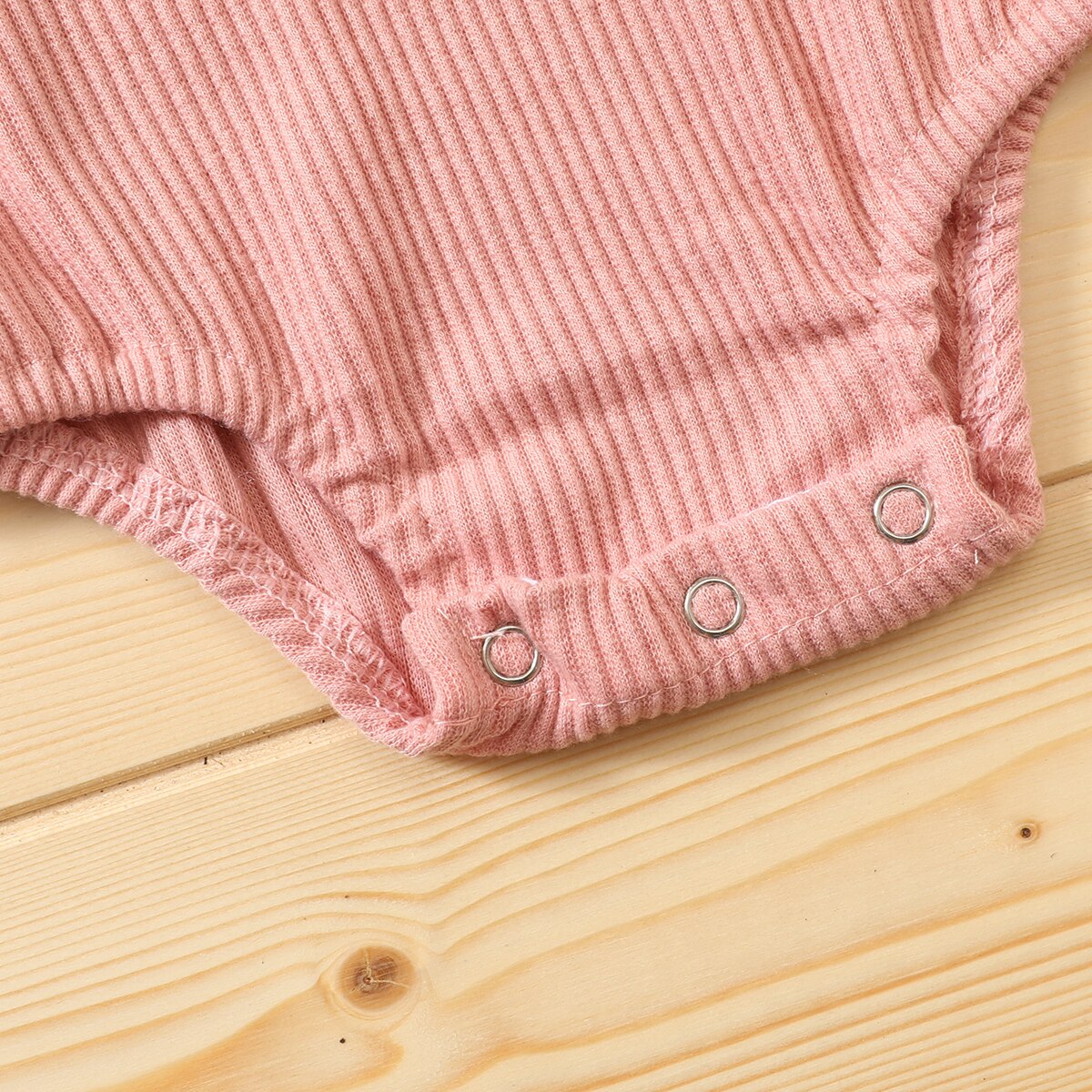 Peuter baby meisjes jongens geribbelde romper lange mouw effen casual elastische taille jumpsuit eendelig katoenen kleding