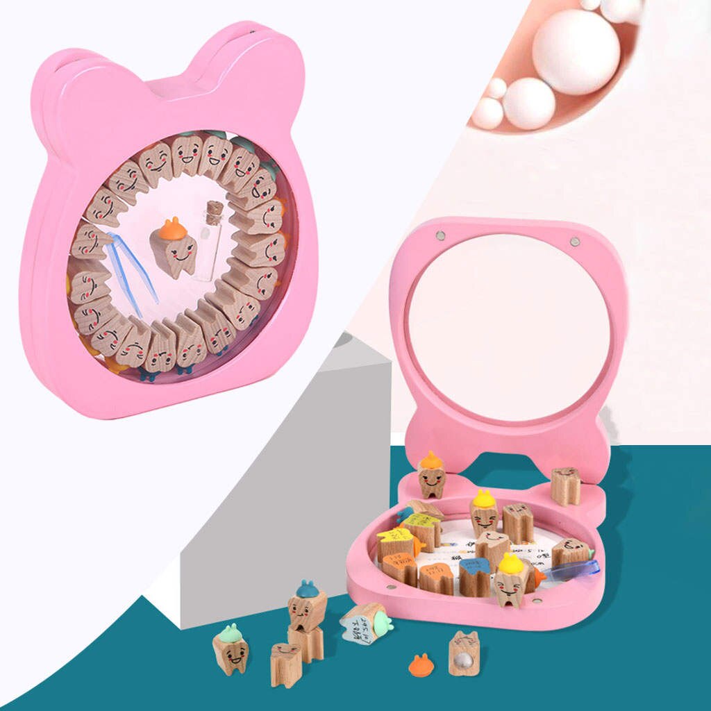 Baby Tooth Fairy Box Contains Container Collection Children Milk Teeth Boxes Storage Holder for Kids Baby Girls Children: pink