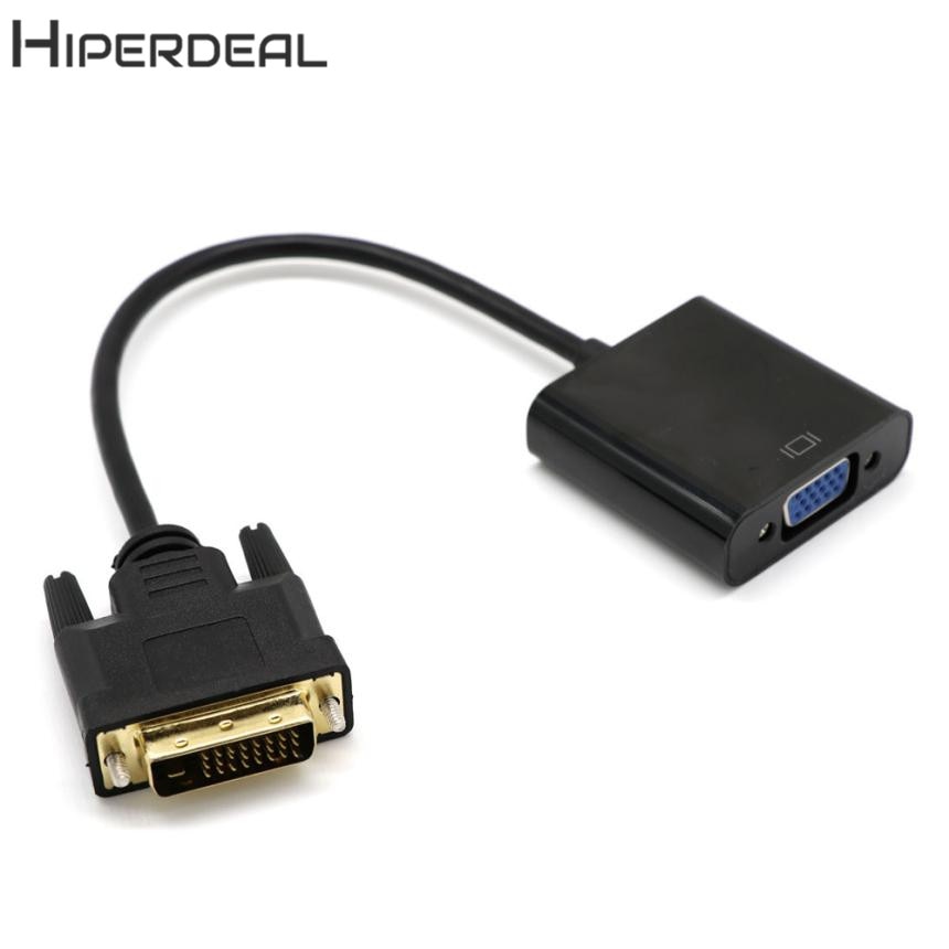HIPERDEAL DVI to VGA Adapter WAWPI Male to Female Adapter DVI 24+1 TO VGI 18Feb05 F