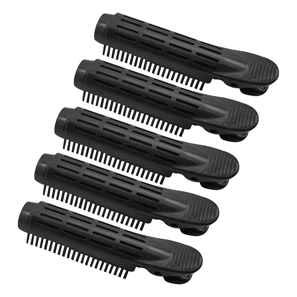 5pc pince à bigoudi auto-prise Volume pince à bigoudi cheveux naturellement bouclés coiffure: Black