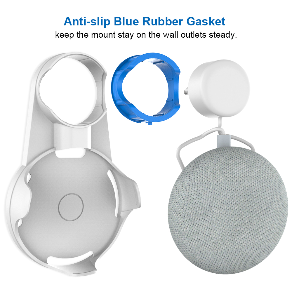 For Google Home Mini Wall Mount with Cable Management Outlet Hanging Stand Holder Voice Assistant Bracket Accessories