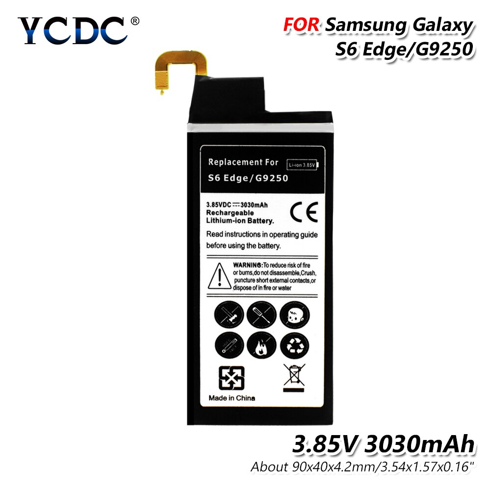 Voor Samsung Batterij Galaxy S6 3.85V 3030Mah S6 Rand G9250 G925F G925FQ G925L G925K G925S G925A G925T G925P g925V + Repair Tool