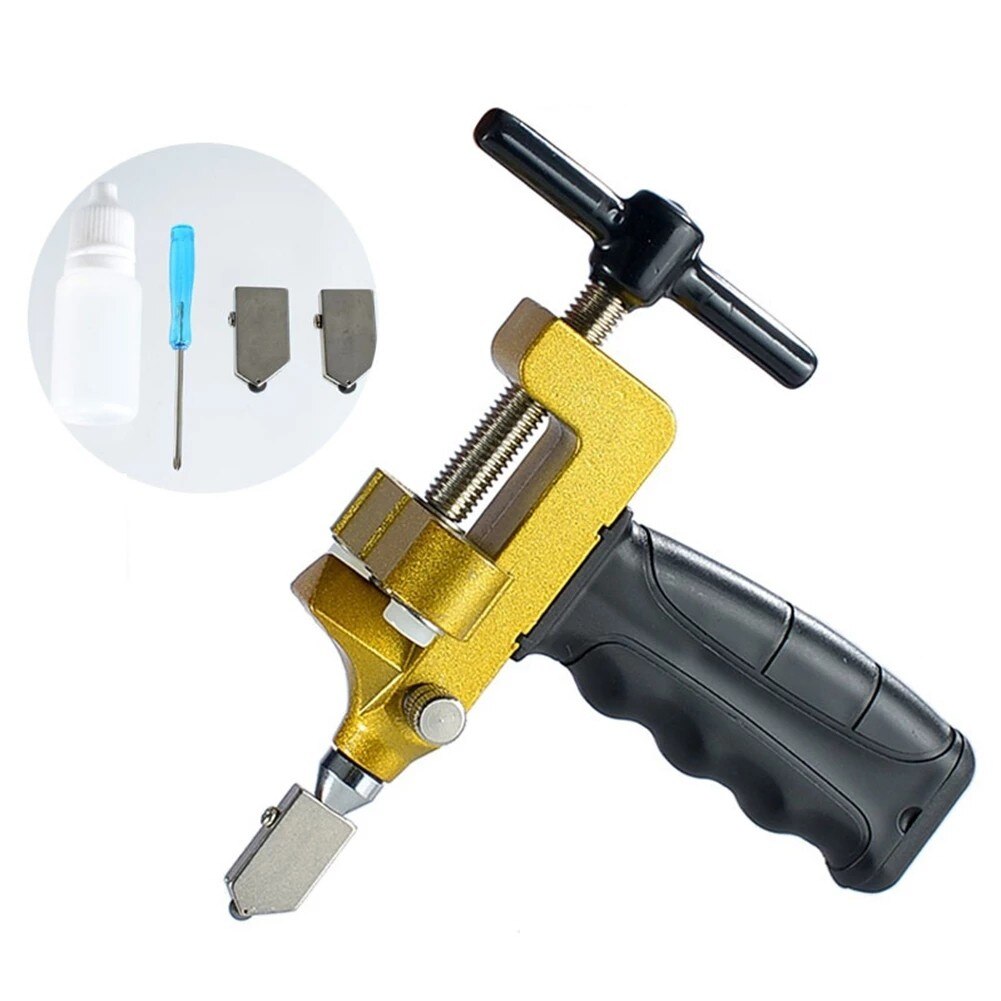 2 In 1 Manual Glass Cutter Portable Handheld Ceramic Tile Opener Divider Multifunctional Diamond Cutting Durable Hand Tools