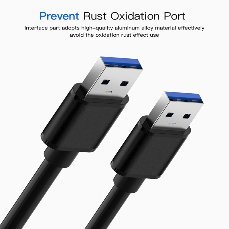 Usb 3.0 skjøteledning 5 gbps superhastighet dobbel type en hann til å skrive en mannlig datasynkroniseringskabel til radiator bærbar pc-skriver