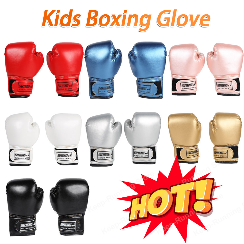 Kids Boxing Gloves Junior Mitts Bag Children Gel Pad Glove PU Boxing Gloves Boxing Training Gloves Kids Sparring Punching Gloves