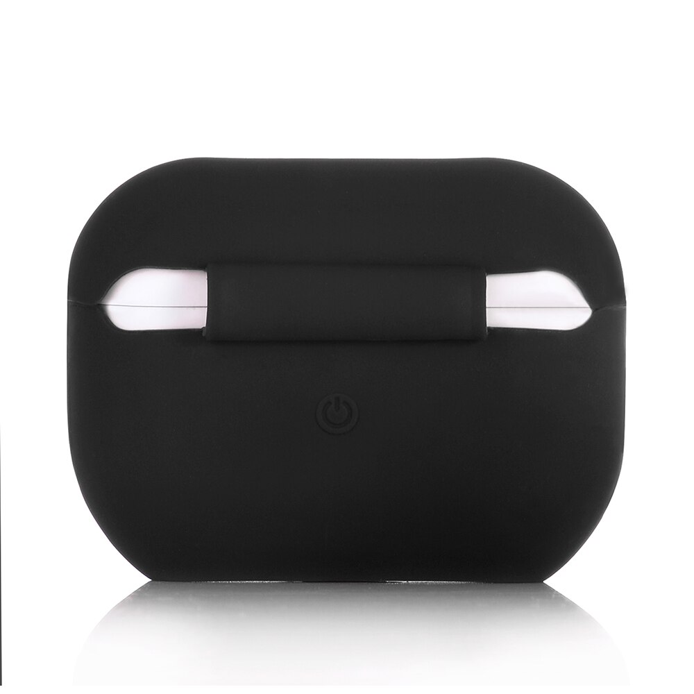 Futerał silikonowy do etui Airpods Pro do Airpods bezprzewodowe słuchawki na Bluetooth obudowa z ładowarką do AirPods pro 3: Black