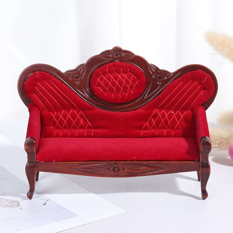 1:12 miniature soft single sofa for dolls mini furniture toys doll house pretend play toy for girls children decoration