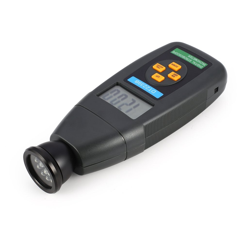 DT2240B Digital LCD Non-Contact Flash Stroboscope Tachometer Photoelectric Revolution Meter Speedometer Tester 60~19999RPM