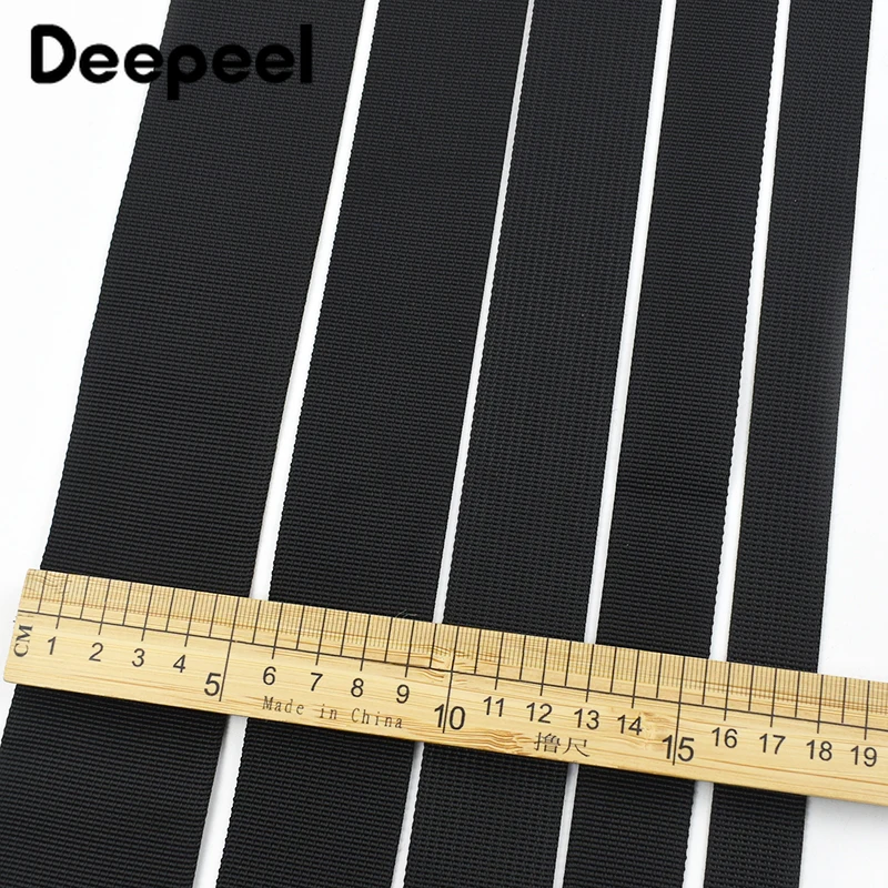 2-20 metros 20-50mm correias de náilon 1mm de espessura fitas de costura pretas banda para saco cinta mochila cinto diy roupas fita acessórios