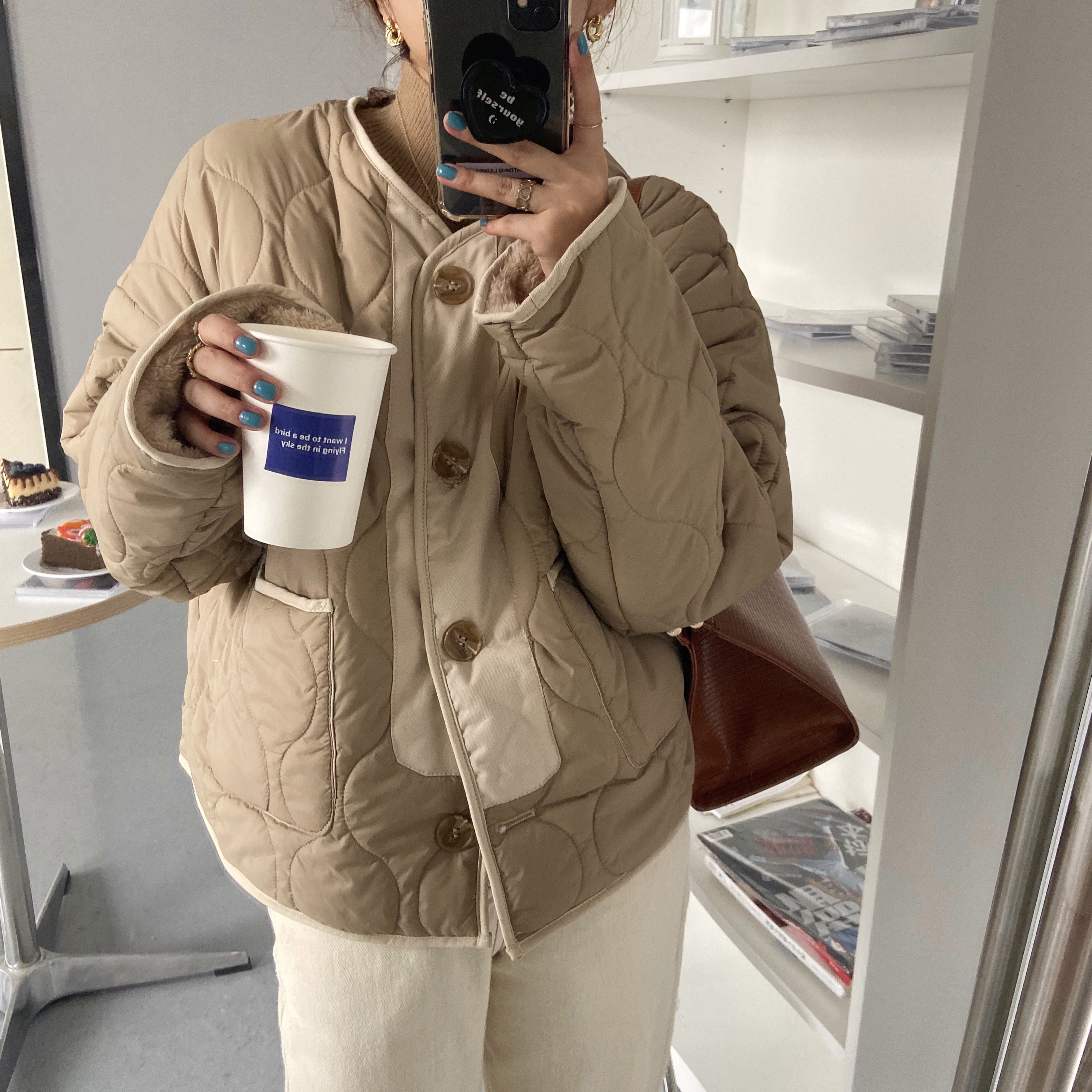 HziriP vêtement d'extérieur veste d'hiver OL vêtements de travail épais femmes Parkas Double usure Faux agneau laine doublure Parka femme manteau