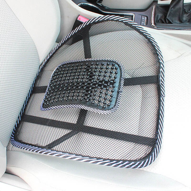 Mesh Back Support Lumbar Massage Cushion Lower Back Cushion Pain Relief Car Office Seat C44