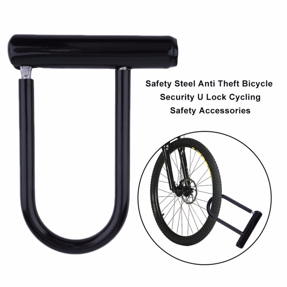 Universal Bike Bicycle Cycling Steel Anti Theft Bicycle Perfect Security U Lock Cycling Safety Accessory + Mounting Bracket Key