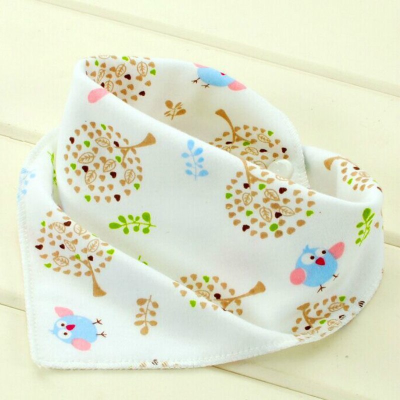 30 stks/partij Biologische Katoen Dubbele Lagen Kinderen Slabbers Handdoek Bandana Driehoek Burp Speeksel Baby Peuter Bandana Sjaal Htrk0003