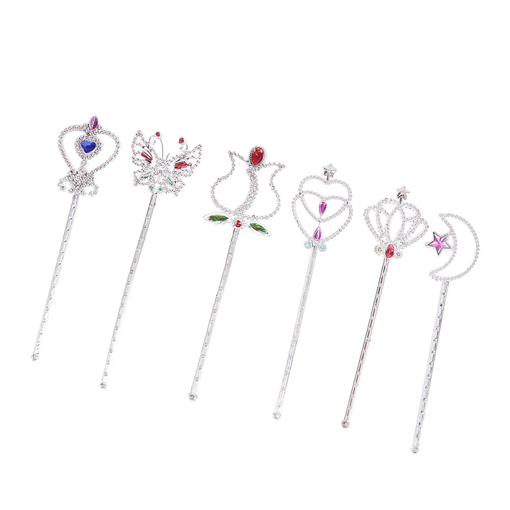 12/24Pcs Plastic Mooie Vlinder Wands Rose Magic Hart Angel Fairy Stick Voor Meisjes Verjaardagsfeestje Cosplay bruiloft Cos