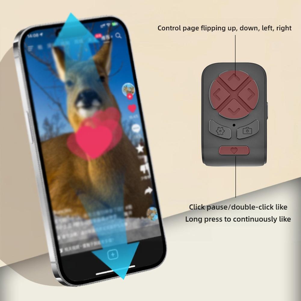 Pilot zdalnego sterowania do TikTok Page Turner dla aplikacji Kindle Kamera Bluetooth Nagrywanie wideo Zdalne przewijanie dla wszystkich telefonów