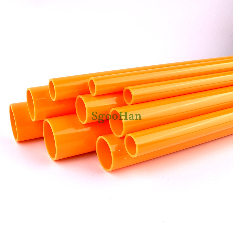 2 stks Oranje OD 20 ~ 50mm PVC Pijp Aquarium Aquarium Buis Huis Tuin DIY Irrigatiesysteem Watering fittingen 49 ~ 50 cm Lange